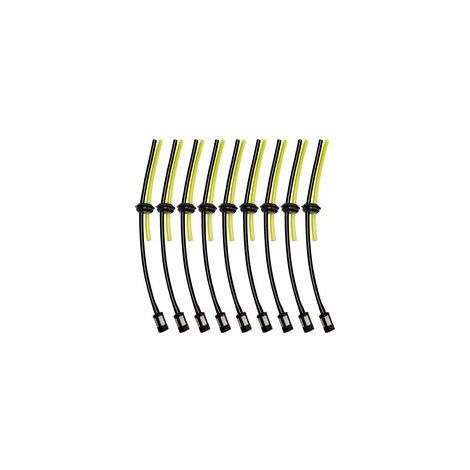Kit filtro carburante universale BRAVIX da 9 pezzi, tubi carburante universali, tubi in gomma per decespugliatori, tagliaerba, motoseghe e tagliasiepi.