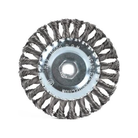 Brosse métallique torsadée pour meuleuse d'angle 125 mm (1/3)