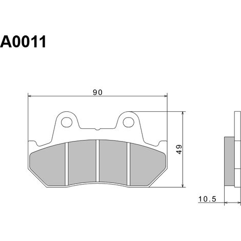 Plaquettes de frein semi-métalliques haut de gamme NISSIN 2024/10 KH69 (ECE R90) (Fabriquées au Japon) (2P-201NS) (1/5)