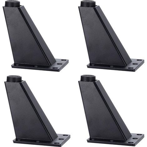 Angled Furniture Legs in Aluminum Alloy, Sofa Leg Replacement, Height 80 mm (Black, 4 pieces) (1/5)