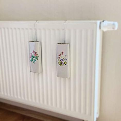 Humidifiers, Set of Ceramic "Floral" Flat Radiator Heater/Heater, Water Evaporator, Diffusers, Wall Vase A1663