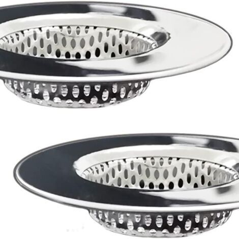 Lot de 2 crépines pour bonde de baignoire et de douche (1/5)