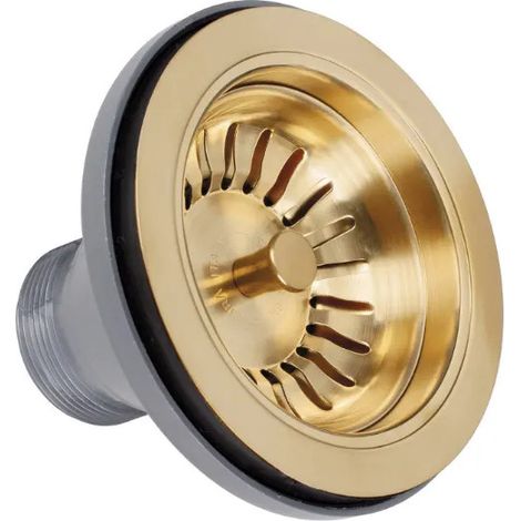 Scarico a cestello senza troppopieno, diametro 114,3mm oro 24 satinato