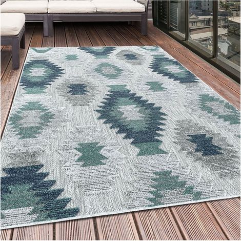 Tapis kilim intérieur et extérieur bleu Artis Bleu 140x200 (1/5)