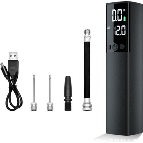 Elektrische Ballpumpe, tragbare automatische Ballpumpe zum schnellen Aufpumpen von Bällen mit präzisem Manometer und digitalem LCD-Display für Basketball, Fußball und Volleyball XXW (1/4)