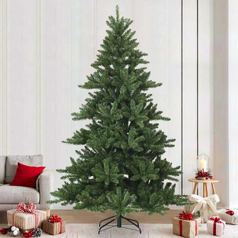 Albero di Natale Artificiale con Rami Pieghevoli Verde 240 cm vidaXL (1/5)