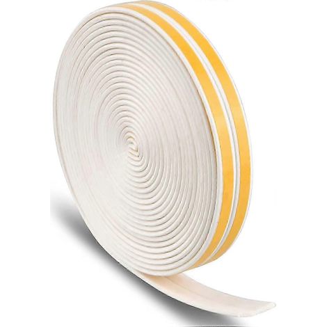 Joint d'étanchéité auto-adhésif de 12 m, joint d'étanchéité isolant pour fenêtre de 9 mm x 2 mm, joint en mousse de caoutchouc pour isolation des joints d'étanchéité des fenêtres et portes coulissante (1/5)
