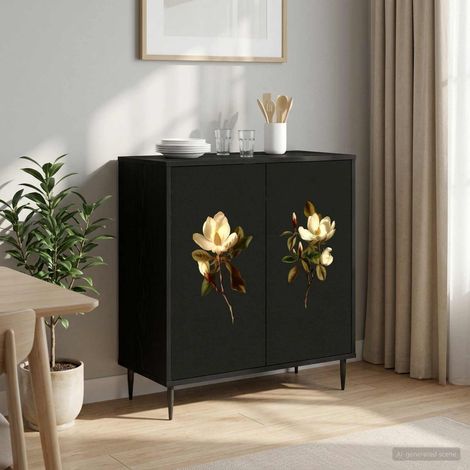 vidaXL Sideboard BREMEN Black Oak 69 x 33 x 76 cm Engineered Wood (1/5)