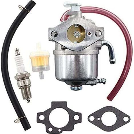 Carburateur Joint Filtre à Essence et Bougie d'Allumage pour Moteur 4 Temps Tondeuse à Gazon (1/4)