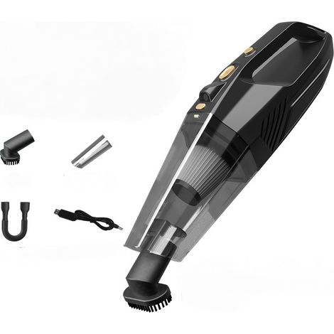 Kabelloser Handstaubsauger, 8000 Pa, leistungsstarker Auto-Staubsauger, leistungsstarker tragbarer Staubsauger, 120 W, wiederaufladbarer Mini-Tischstaubsauger mit LED-Lampe, HEPA-Filter für Tierhaare, (1/5)