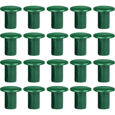 60 Capuchons de Protection en PVC Vert pour Tuteurs Bambou et Supports Plantes, Forme Champignon, Usage Polyvalent pour Jardin Familial Extérieur (1/5)