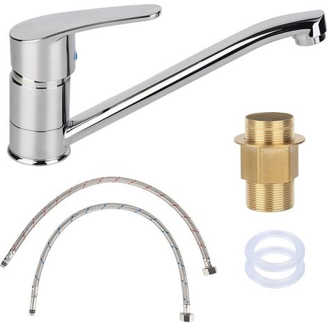 Robinet De Cuisine Évier,Robinet De Cuisine Monocommande Mitigeur Cuisine Orientable À 360° Les Conduites D'eau Chaude Et Froide Et Les Accessoires Sont Complets, Robinets D'Évier De Cuisine (1/5)