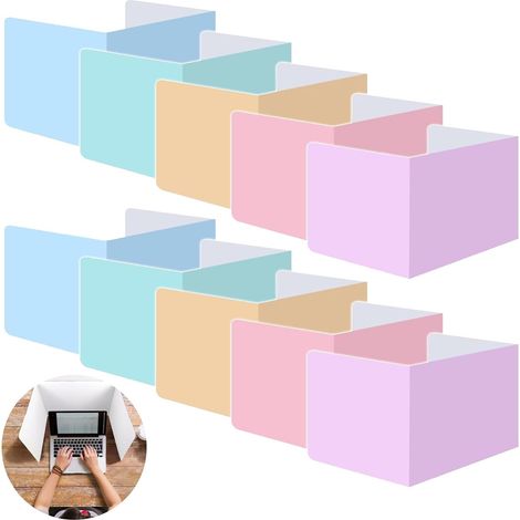 Desk Divider, 10 Pieces Folding Office Divider Panel, 40 x 30 x 30 cm, Table Privacy Divider, Privacy Protection Panel, for School, Office, Library (1/5)