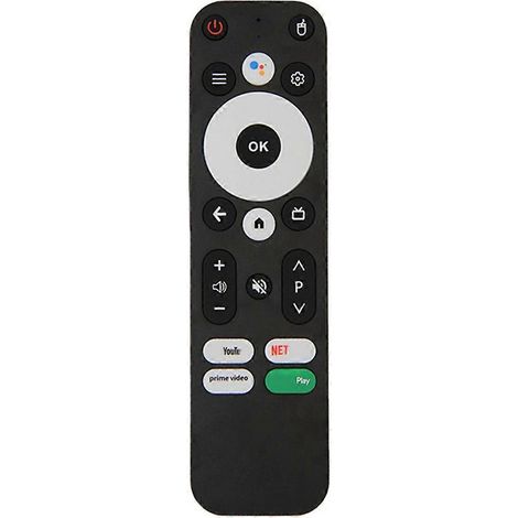 Télécommande vocale noire pour boîtier TV Android 4K UHD KM2/KM2 PLUS (1/5)