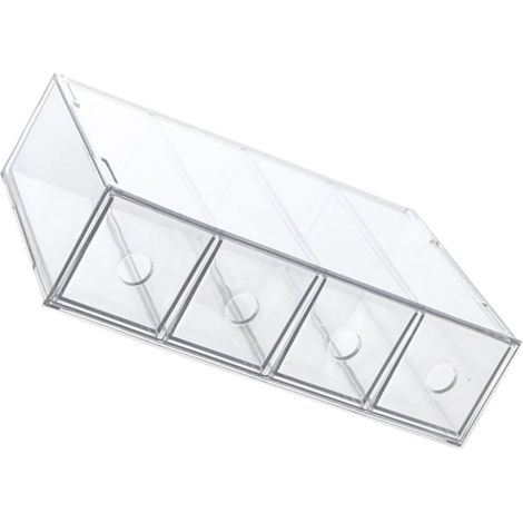 Clear Acrylic Organizer with 4 Compartments for Makeup and (1/5)