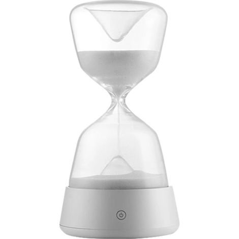 Filiyano – lampe USB 2 en – Sablier de 15 minutes avec veilleuse LED 7 couleurs, lampe USB 2 en 1 pour la maison, le bureau et les enfants. Idéal pour (1/2)