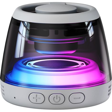 Support magnétique gris pour téléphone, enceinte Bluetooth portable avec éclairage RGB et caisson de basses, enceinte TW (1/5)