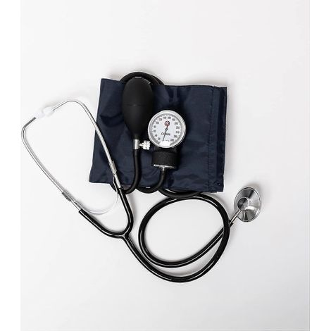 Kit de tensiomètre manuel avec stéthoscope et tensiomètre de bras (1 pièce). (1/5)