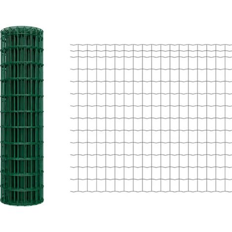 20 m de rouleau grillage soudé PVC - Maille 100x50mm - Fil 2,5mm - Hauteur 1,50 m