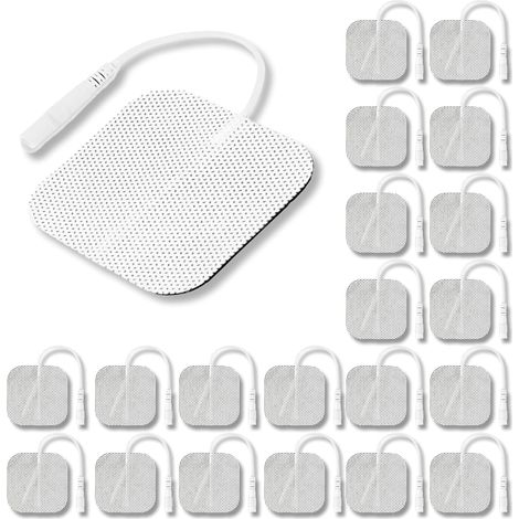Électrodes Appareil TENS - 20 Pièces 2x2 Pouces - Patches Remplacement - Pour Électrothérapie - Adhésives Réutilisables (1/5)