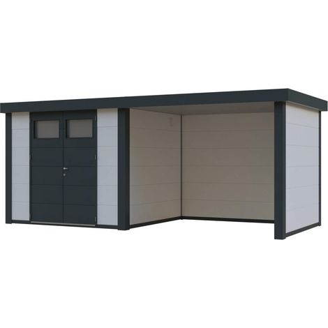 Caseta Metalica Jardin Novo Habitat Nh7 Con Terraza Blanca (1/5)