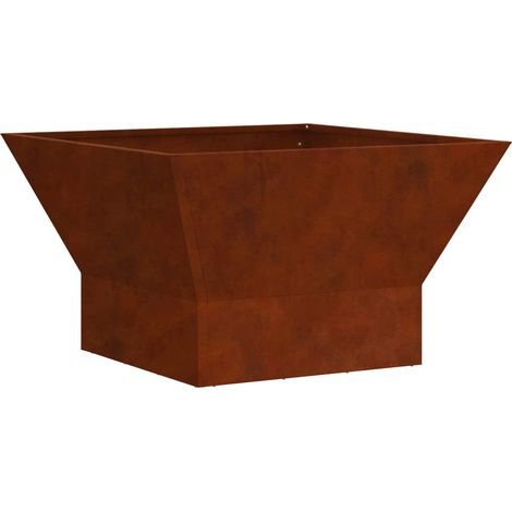 Foyer de cheminée Marron 60 x 60 x 35 cm Acier patiné