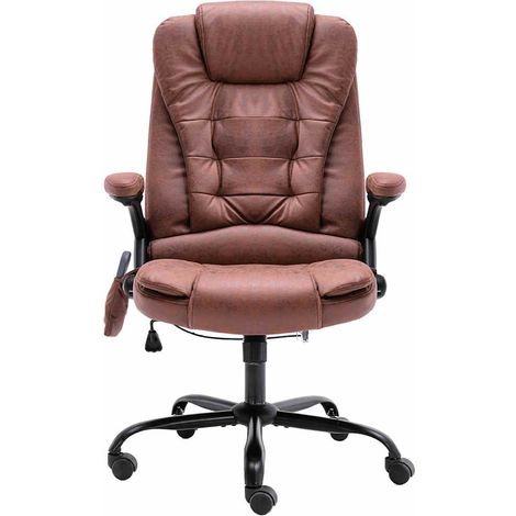 Chaise de bureau,Fauteuil de bureau, Chaise Gaming de massage marron clair similicuir daim CFW75129 (1/5)