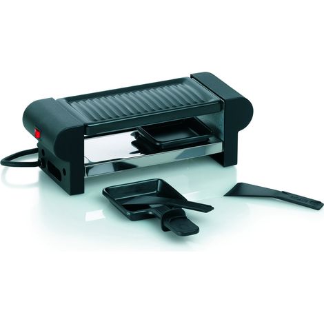 Kela 66490 - Piastra per Raclette Bernina per 2 persone, colore: Nero (1/4)