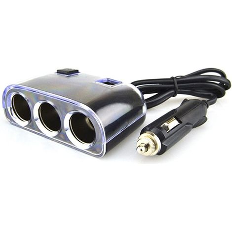 Adaptateur de séparateur de cigarette de voiture de voiture 3 Splitet de cigarette à double socket Splitterie double USB (1/5)