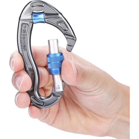 Mousqueton À Vis De Verrouillage - 25 KN - Pour Escalade Secours Et Activités Extérieures - 1 Pièce (1/5)