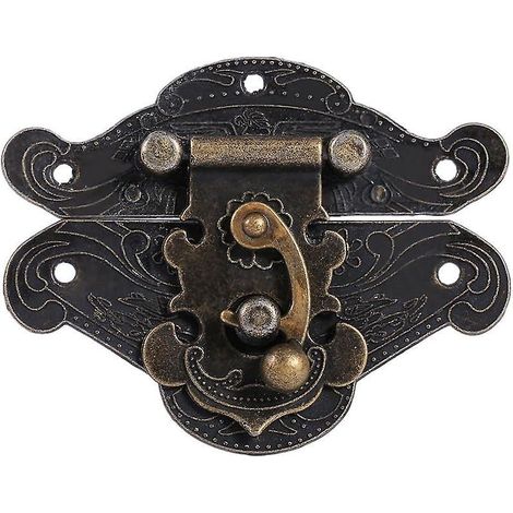 verrous Vintage Antique Gaufrage Moraillon Loquet Serrure Fermoir Avec Vis Pour Dcoratifs Cabinet Armoire Bote Bijoux Bote Cadeau Valise Ou Meubl (1/5)