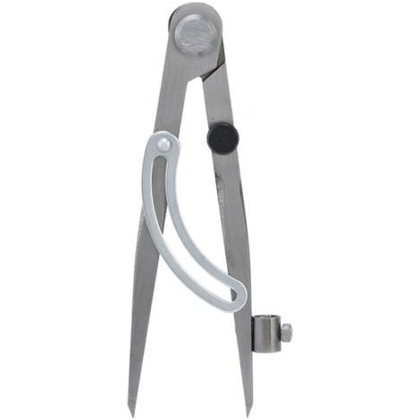 Compas de traçage en acier au carbone, réglable et verrouillable, pour menuiserie - 250mm