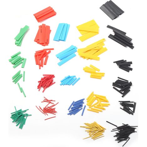 Kit de 328 gaines thermorétractables colorées pour câbles électriques et fils isolants