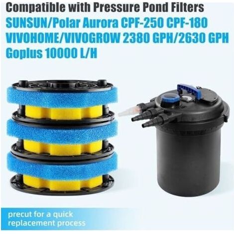 Mousse filtrante compatible avec la mousse filtrante sous pression pour bassin CPF-250/180