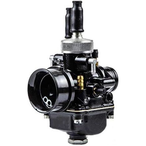 Carburateur PHBG 17 mm Racing Black Edition DS Noir en aluminium 2 Temps Moto Scooter Quad 50cc carbu starter à câble graissage séparé admission souple (1/5)