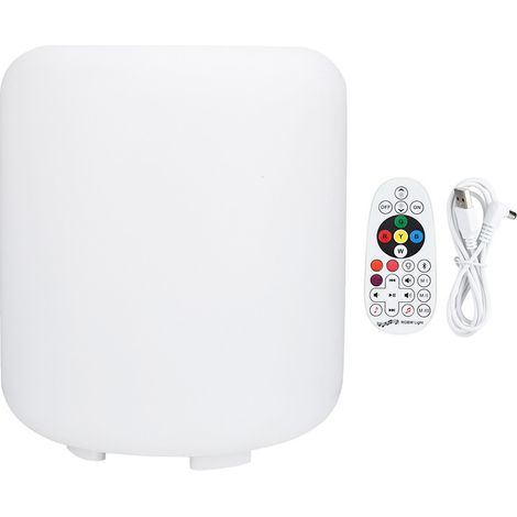 Enceinte Bluetooth intelligente avec lampe de chevet LED colorée, télécommande, rechargeable, pour chambre à coucher, table de nuit, lampe sonore Bluetooth (rechargeable) (1/5)