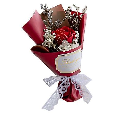 Bouquet artificiel réaliste, petit bouquet de fleurs décoratives exquis pour les fêtes.F (1/5)