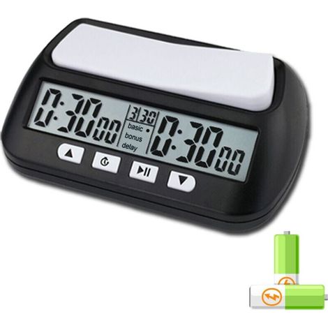 Horloge d'échecs professionnelle portable multifonction 3 en 1 Minuterie d'échecs numérique Minuterie de jeu (1/5)
