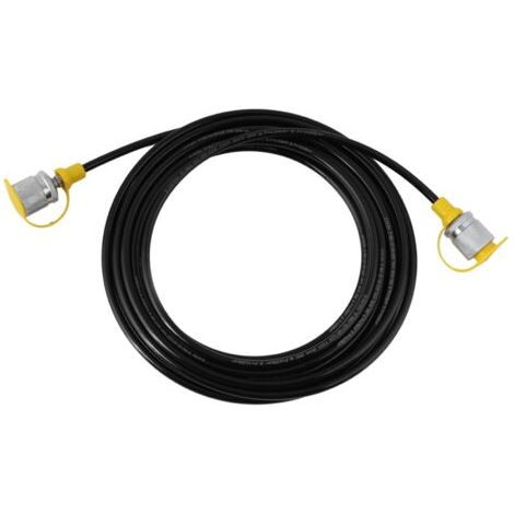 Tuyau d'essai de pression hydraulique 64 MPa, 5 m (16,4 pi), raccord femelle M16-M16, noir liquide, 1 pièce
