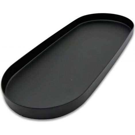 Plateau à bougie - Socle à bougie - 23 x 11 cm - Porte-bougie - Noir - Style industriel - Plateau porte-clés (1/5)