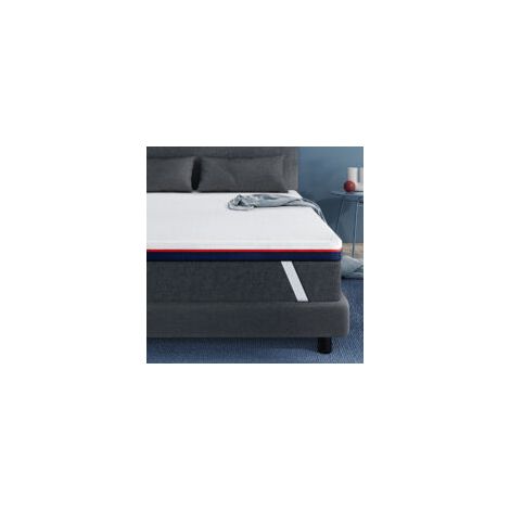 Surmatelas 180x200 cm INRE, Épaisseur 10 cm, Mousse à Mémoire de Forme, Haute Densité, Confort et Respirant, Hypoallergénique, Housse Lavable (1/4)