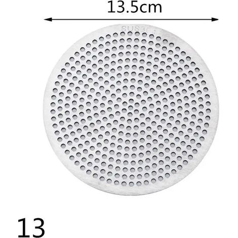 (13-13.5cm)1Pc Round 304 Stainless Steel Sink Strainer Drains Cover Hair Filter Kitchen Bathroom Balcony Toilet Sewer Isolation Net (1/4)