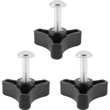 Compatible avec les tondeuses à gazon Honda : poignée en plastique noir, bouton, écrou et vis. (1/5)
