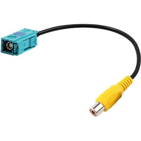 Adaptador de cable de vídeo Fakra Z hembra a RCA hembra para cámara de visión trasera de coche Mercedes Benz (A) (1/5)