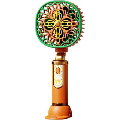 Mini ventilateur floral portable 2026 avec support de téléphone, ventilateur de bureau portable rechargeable à 3 vitesses avec base, ventilateur de refroidissement personnel USB léger pour voyage (1/5)