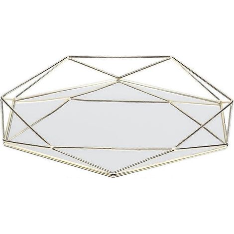 Goldener Metallspiegelkasten für Kosmetik, Dekoration, Schmuck, Glas- und Metallorganizer für den Schminktisch, Fledermaus
