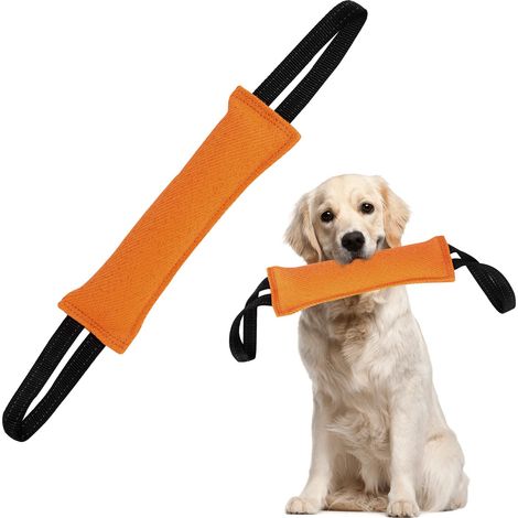 Jouets à mâcher pour chiens, Jouets à mâcher pour chiens, Jouets à mâcher en jute avec 2 poignées robustes, Jouets à mâcher interactifs pour chiens, Idéaux pour le tir à la corde et l'entraînement