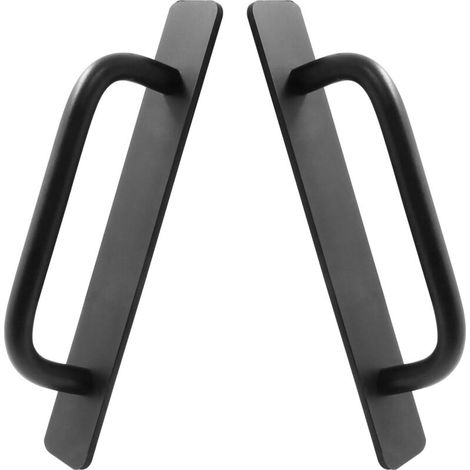 Lntyq 2 Pièces Poignées de Meuble Autocollantes, Autocollants de Poignée de Porte Coulissante, Noir Poignee Porte Coulissante, Poignées de Portes Adhésives pour Portes et Fenêtres, Armoires, Tiroirs
