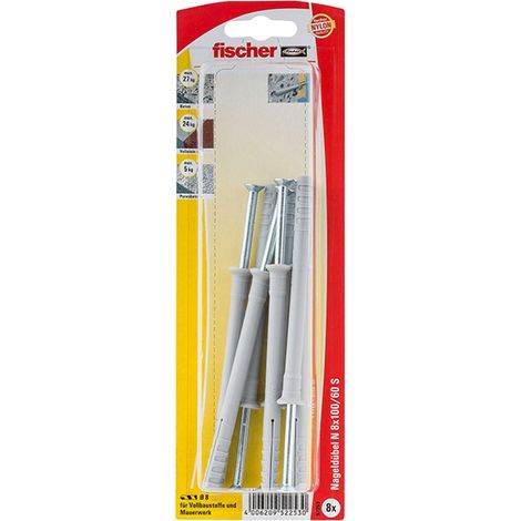 Taco p. clavar + tornillo (8) FISCHER N8100ZK