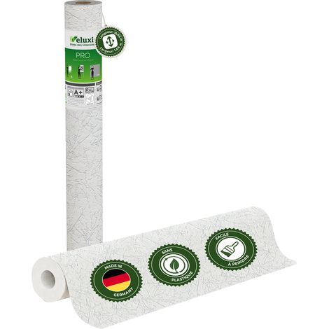 Veluxis® Papier peint intissé PRO 10,05 m x 0,53 m (texture irrégulière lissée à la truelle, lé unique) – excellent rapport qualité-prix, idéal pour les grandes surfaces et les plafonds – Fabriqué en (1/5)